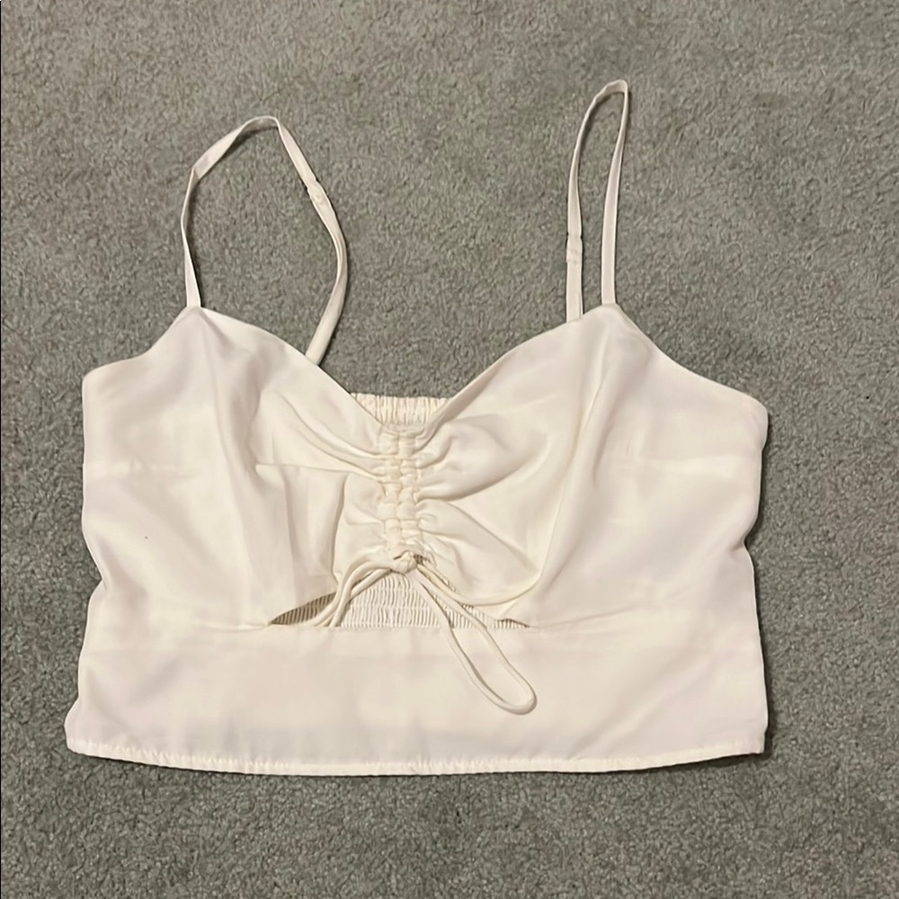 Abercrombie White Ruched Women's Top